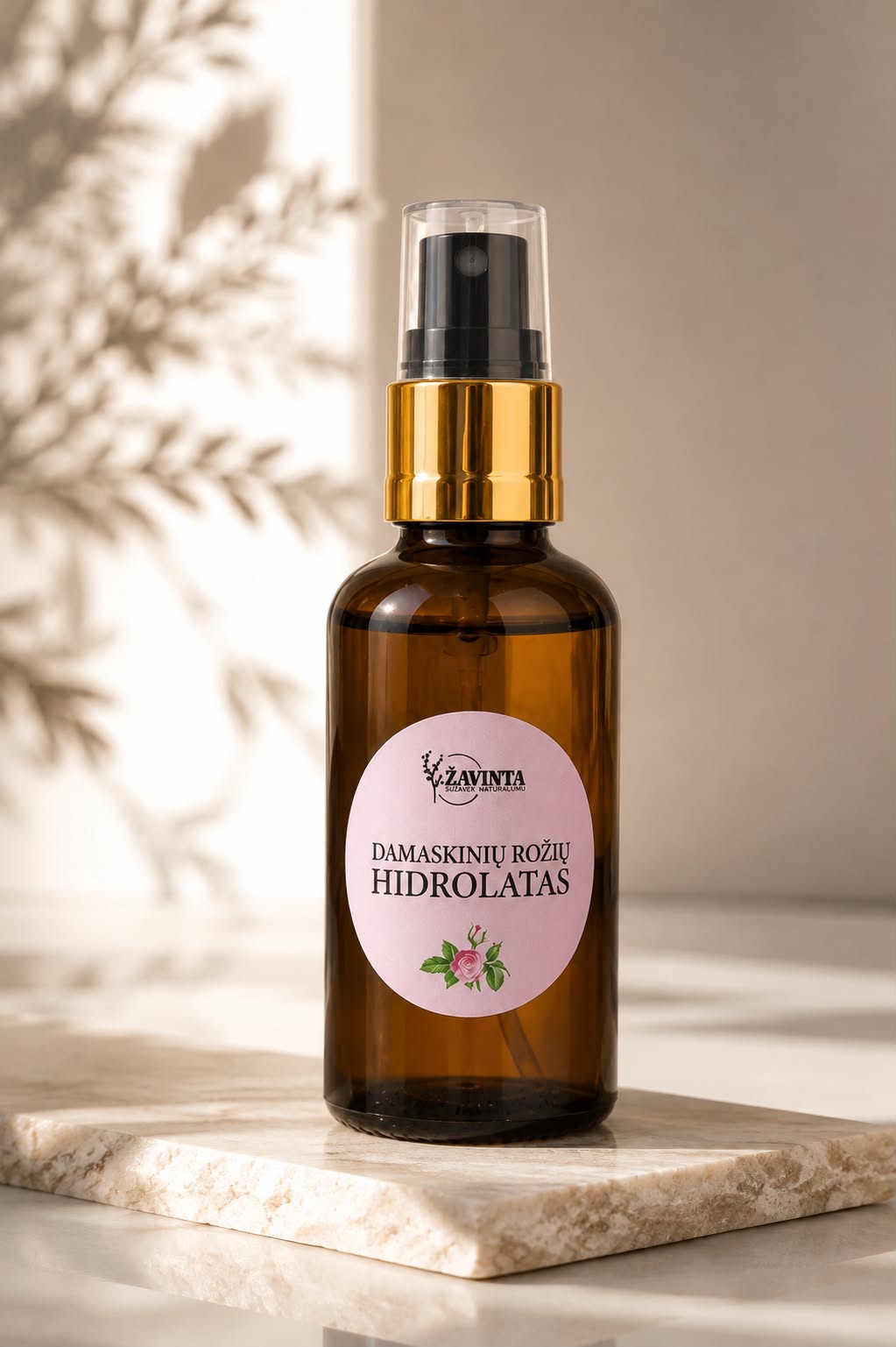 ŽAVINTA Damaskinių rožių hidrolatas, 50 ml